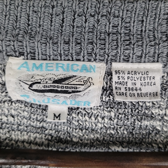 AMERICAN CRUSADER | vintage knit 4 button grandpa sweater cardigan - Picture 5 of 6